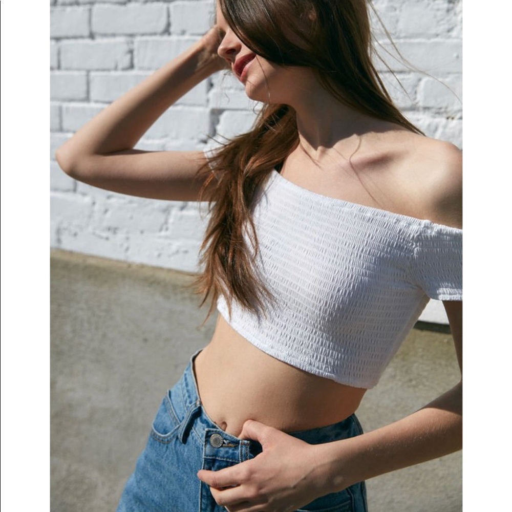 White off the shoulder top